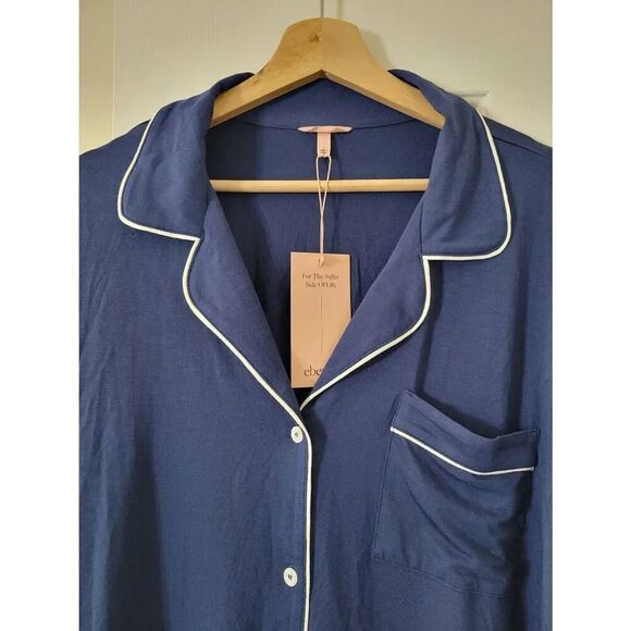 Eberjoy Gisele Lounge PJ Top Navy L NWT - Picture 4 of 7